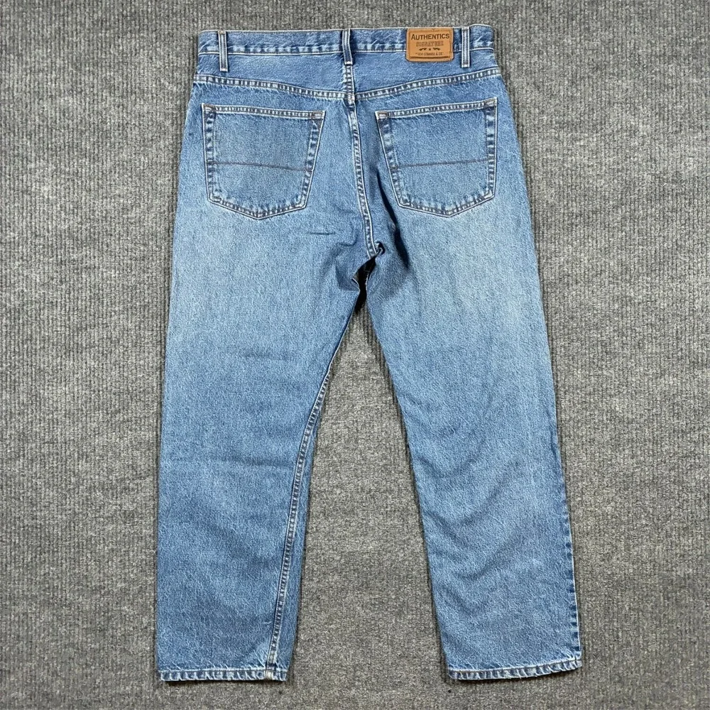 Levi's Signature Authentics Jeans Mens Size 38x30 Light Wash Regular Fit Denim